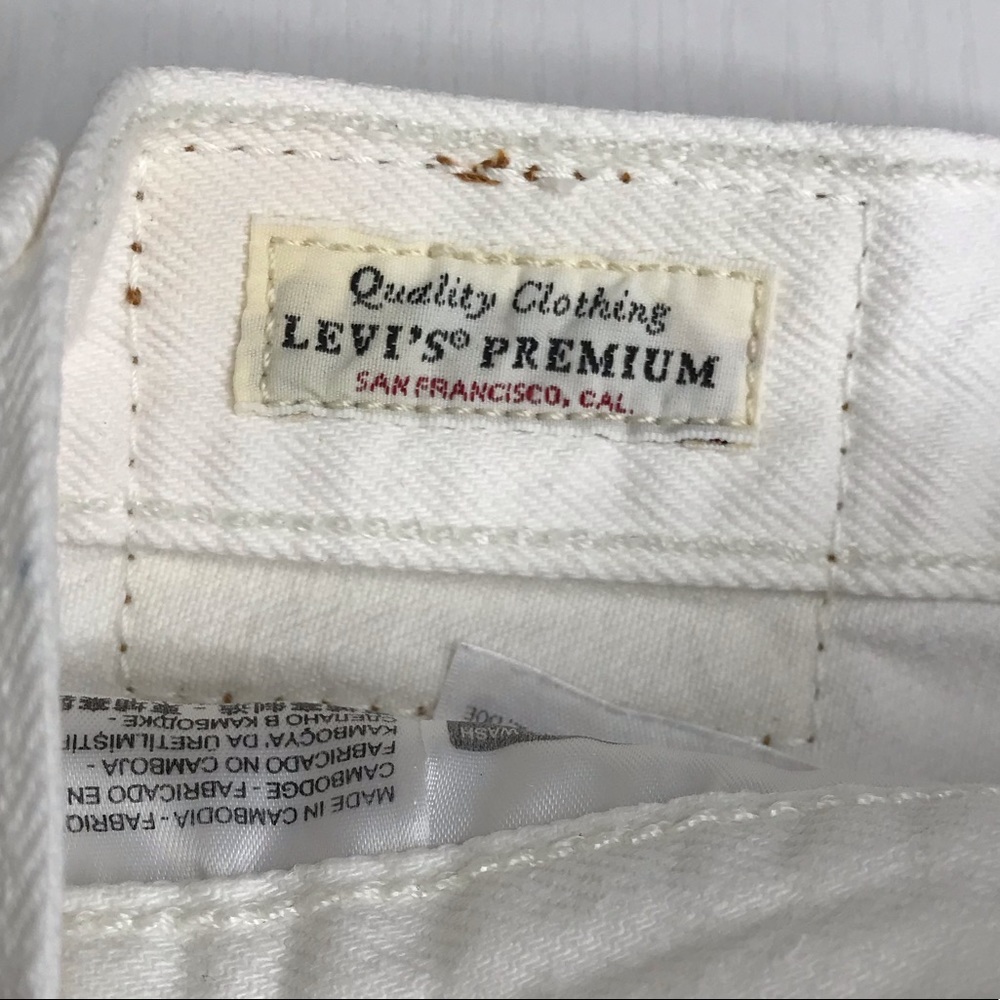 Levi’s 501 Women’s White Shorts Size 27 - Picture 6 of 15